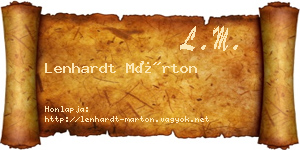 Lenhardt Márton névjegykártya