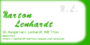 marton lenhardt business card